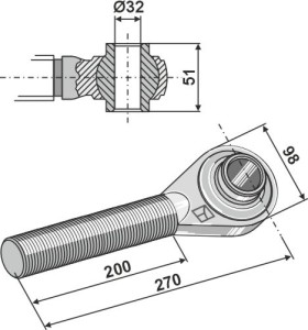 Spindel M36x3