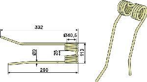 Hay tine Ø9 - right