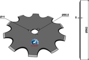Coutre circulaire Ø562x5