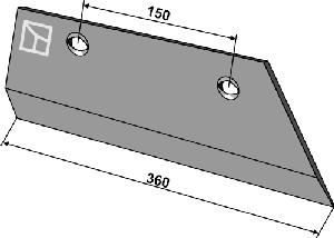 Schar-Hinterteil 10mm - rechts