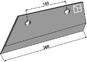 Schar-Hinterteil 10mm - links