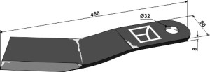 Mower blade 460mm - left