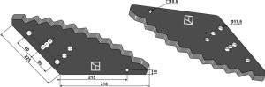 Couteau pour mélangeurs de fourrage - revêtement carbure
