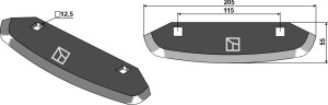 Couteau pour mélangeurs de fourrage