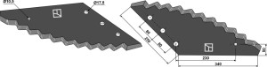 Couteau pour mélangeurs de fourrage