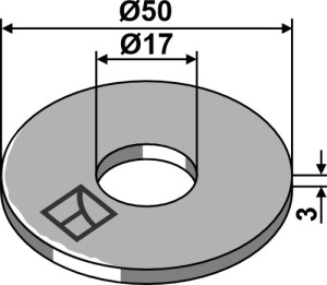 Washer Ø50x3xØ17 - DIN9021