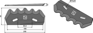 Couteau pour mélangeurs de fourrage - revêtement carbure, gauche