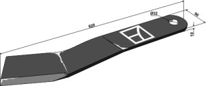 Mower blade 620mm - left