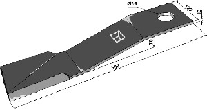 Mower blade 560mm - left