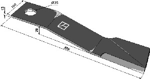 Mower blade 560mm - right