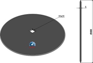 Coutre lisse Ø460x5