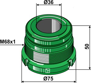Schroefdeksel voor cylinder 63/36