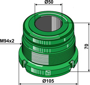 Schroefdeksel voor cylinder 90/50