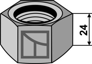 Nut M 30 x 3,5 for 30x30 square shaft