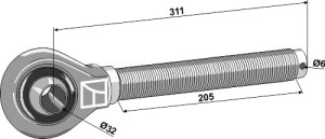 Spindel 1.3/4'' - rechtse draad