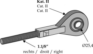 Spindel cat. II Ø25,4