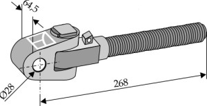 Stangkop - M30x3 rechtse draad
