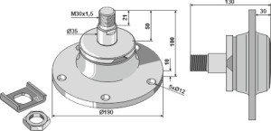 Bearing - right thread