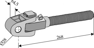 Stangkop - M36x3 linkse draad