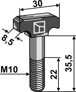 Lijstbout M 10 x 35
