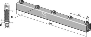 Tube-support pour dent 850mm