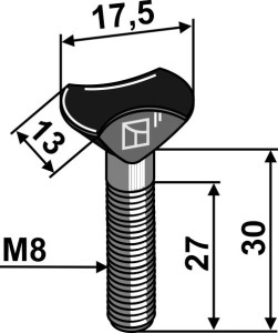 Lijstbout M 8x30