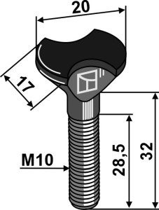 Lijstbout M10x32