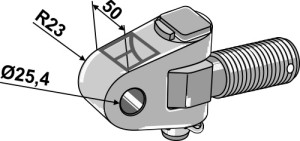 Stangkop tractorkant - M30x2