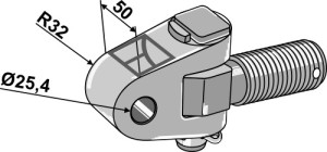 Stangkop tractorkant - M36x3