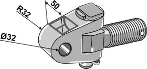 Stangkop tractorkant - M36x3
