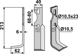 Universel Couteau, gauche