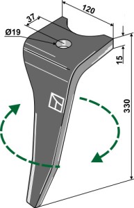 Kreiseleggenzinken 330mm, rechts