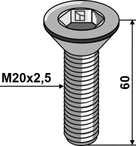 Boulon à six pan creux