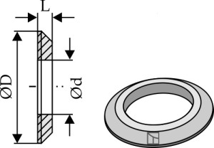 Bague de réduction pour crochets de barres inférieures Cat. III-II