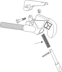 Ressort pour crochets automatiques, modèle récent