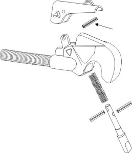 Rivet pour crochets automatiques, modèle récent