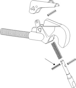 Rivet pour crochets automatiques, modèle récent