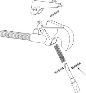 Rivet pour crochets automatiques, modèle récent