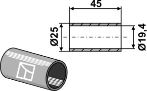 Entretoise de réduction pour rotules de crochets automatiques Cat.II-I