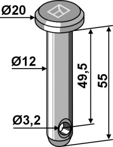 Splitpen Ø12x55