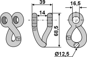Twisted shackle