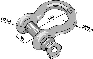 Schakel 25,4mm verzinkt