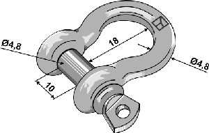 Schakel 4,8mm verzinkt