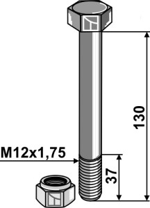 Bout met borgmoer - M12 - 8.8