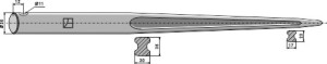 Dent de chargeur 1150mm