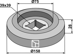 flange extern Ø158
