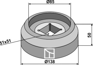 Flange intern Ø138