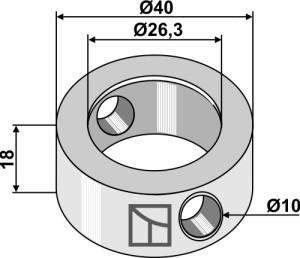 Klemring 18xØ26,3xØ40