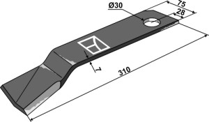 Maaimes 310mm - links