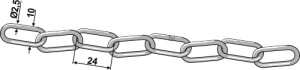 Borgketting, galvanisch verzinkt
